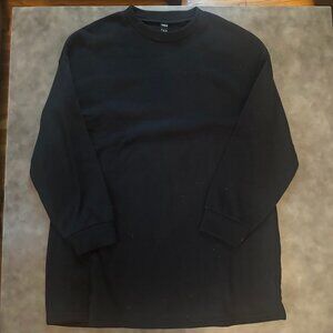 SHEIN Black Oversized Sweatshirt Dress